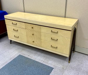 Labelled Mid Century Console Chest And Mirror -Part Of A Bedroom Set