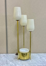 Vintage Mid Century Sonneman Style 3 Light Lamp