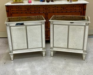 Pair Mirrored Cabinets