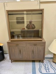 Vintage Mid Century Display Cabinet Hutch Made In Finland