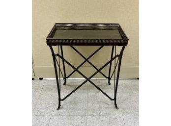 Slate Or Marble Top Metal Table