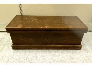 Antique Wood Lift Top Chest