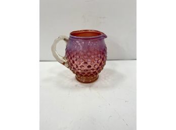 Ruby Hobnail Glass Pitcher