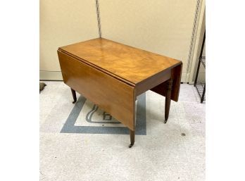 Antique English Drop Leaf Table With One Board Top And Leaves