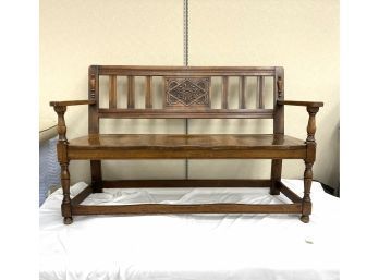 Antique Vintage Bench Labelled Flint Horner