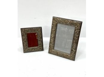 Two Sterling Silver Picture Frames Retailed By Bergdorf  Goodman