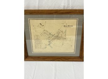 Antique Framed Map Red Hook New York