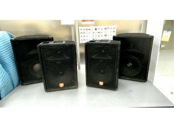 Four Large Stage Speakers Including Pair JBL JRX-100