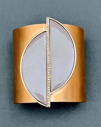 Paige Novick - Gold Plated Sadie Medallion Cuff Bracelet Retail $350