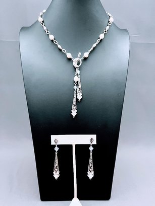 Brighton Zoe Jewelry Set With Necklace And Earrings, Swarovski Crystals ...