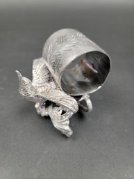 Humming Bird Napkin Ring -Antique Pairpoint Figural Silver Plate Napkin Ring-Hummingbird