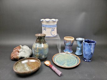 Studio Pottery Lot X 9 Pieces