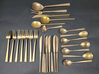 Gold Tone Flatware - Mcm - Not A Full Set