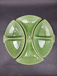 Maddux Of California Green Serving Set 1966 Mcm - Mid Century Modern Hostess Tray