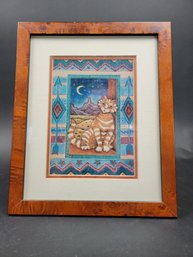 'Cat By Window' Framed Art By Diana Bryer