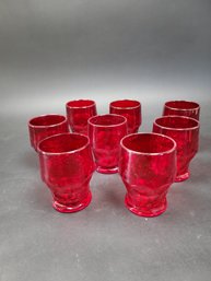 Ruby Red Drinking Glasses X8