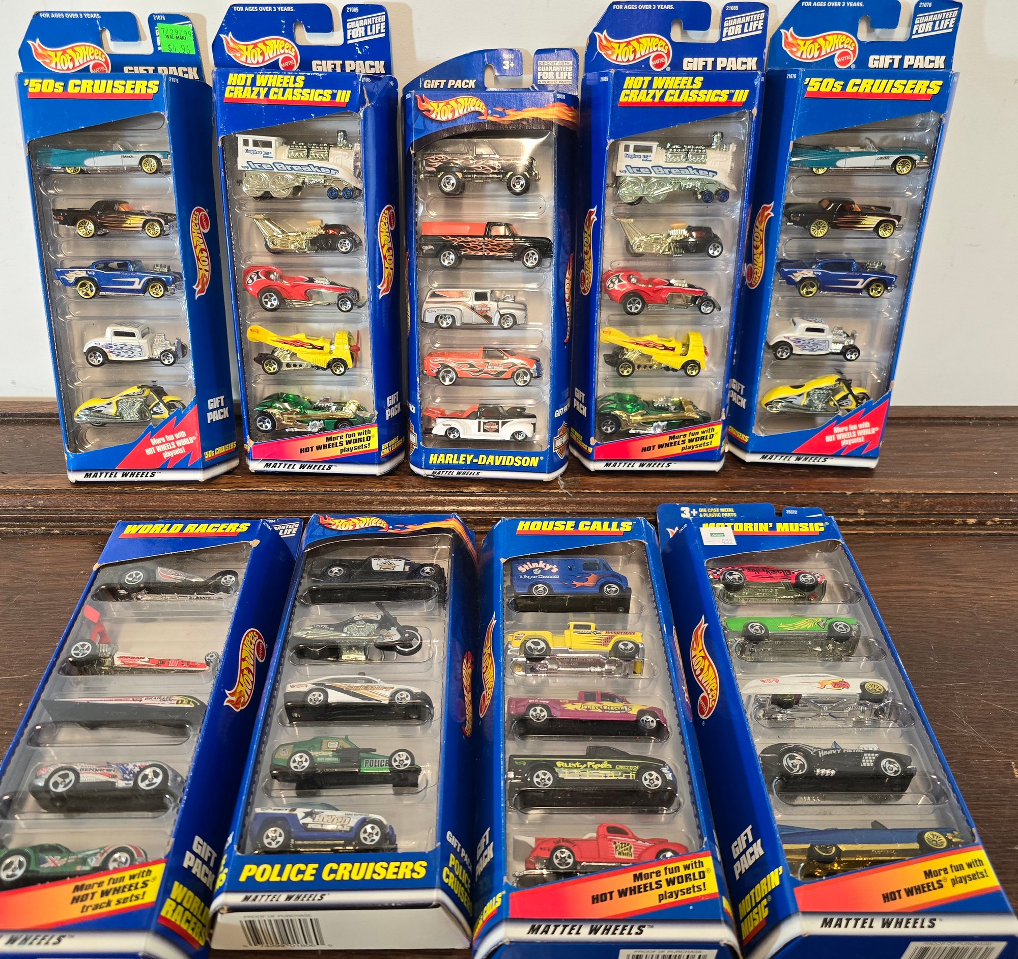 9 Vintage Hot Wheels Gift Packs 5 Cars Per Box #2441 | Auctionninja.com