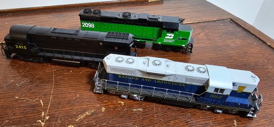 Lot Of 3 HO Scale Locomotive Train Engines