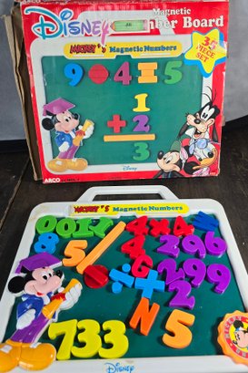1987 Disney Arco Toys Mickey Mouse Magnetic Number Board Learning Play Toy