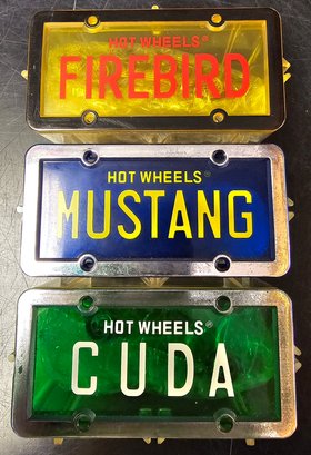 3 Collectible Hot Wheels Cars Firebird, Mustang & Cuda