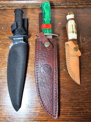 Lot Of 3 Fixed Blade Knives New Never Used