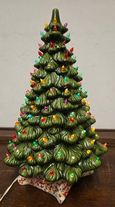 Vintage 18' Ceramic Lit Christmas Tree