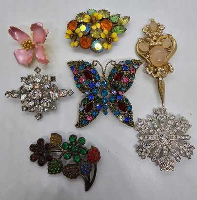 Vintage Costume Jewelry Brooch/pin Lot
