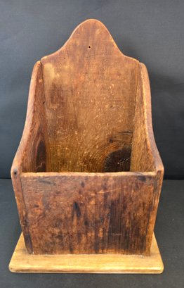 Antique Wood Wall Salt Box Primitive