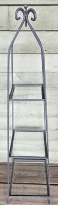 Metal Stand With Glass Shelves 42' Tall