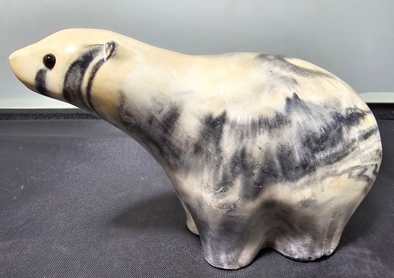 Vintage Polar Bear Hand Crafted In Canada