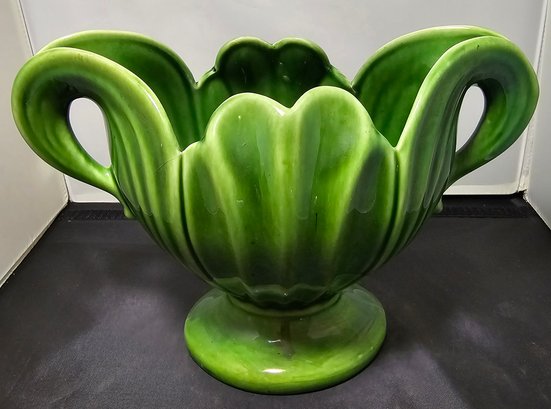 Vintage Art Deco Pottery Camark Vase Green