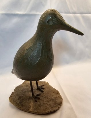 Vintage Midcentury Modern Faux Bronze Bird Sculpture By Bovano Cheshire