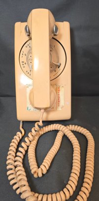 Vintage Wall Phone Tan With Extra Long Cord