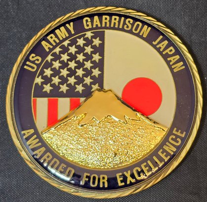 US Army Garrison Japan Challenge Coin Extra Large Coin