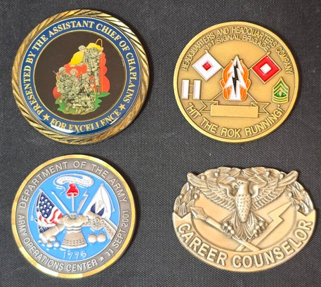 Lot Of 4 Challenge Coins