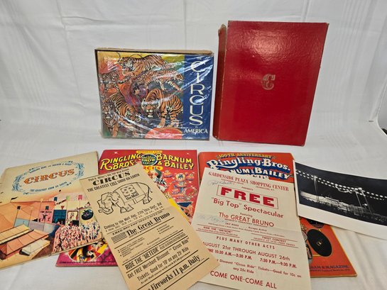 Vintage 1960's & 70's Circus Books & Ephemera Lot
