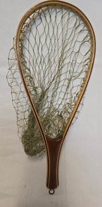 Vintage Trout Fishing Net Bent Wood Frame