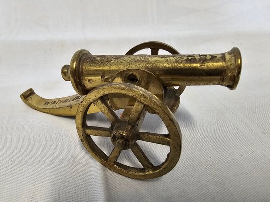 Vintage Small 6' Solid Brass Cannon