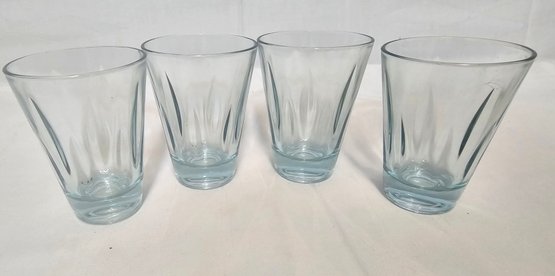 Light Blue Glass Tumblers, Juice Glasses