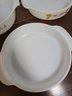 3 Vintage Fire King Milk Glass Casserole Dishes With 1 Glass Lid