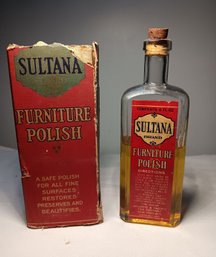 Vintage Bottle & Box Sultana Funiture Polish