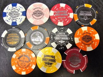 Harley Davidson Dealer Poker Chip Lot