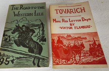 Pair Of Vintage Books 1960's Road To Western Isle & More Red Letter Days