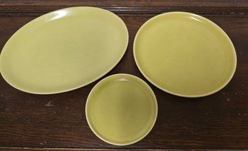 Vintage Mid Century Modern Russel Wright Steubenville America Art Pottery 3 Plates