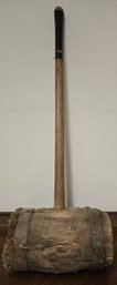Large Primitive Antique Wood Sledgehammer Barn Tool