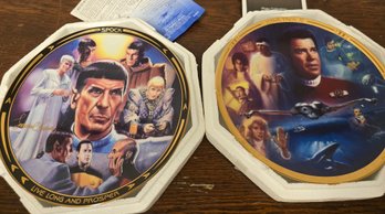 2 Star Trek The Hamilton Collection Collectible Plates