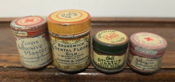 Small Medicine Cabinet Antique Tins
