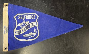 Vintage Selfridge Rod & Gun Club Banner Flag 2 Sided