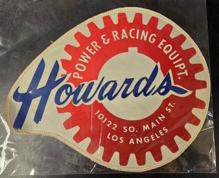Vintage 'HOWARDS' Power & Racing Equipment 9' By 8' Patch