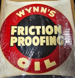 Vintage 1950's Decal Very Rare Wynn's Oil Friction Proofing